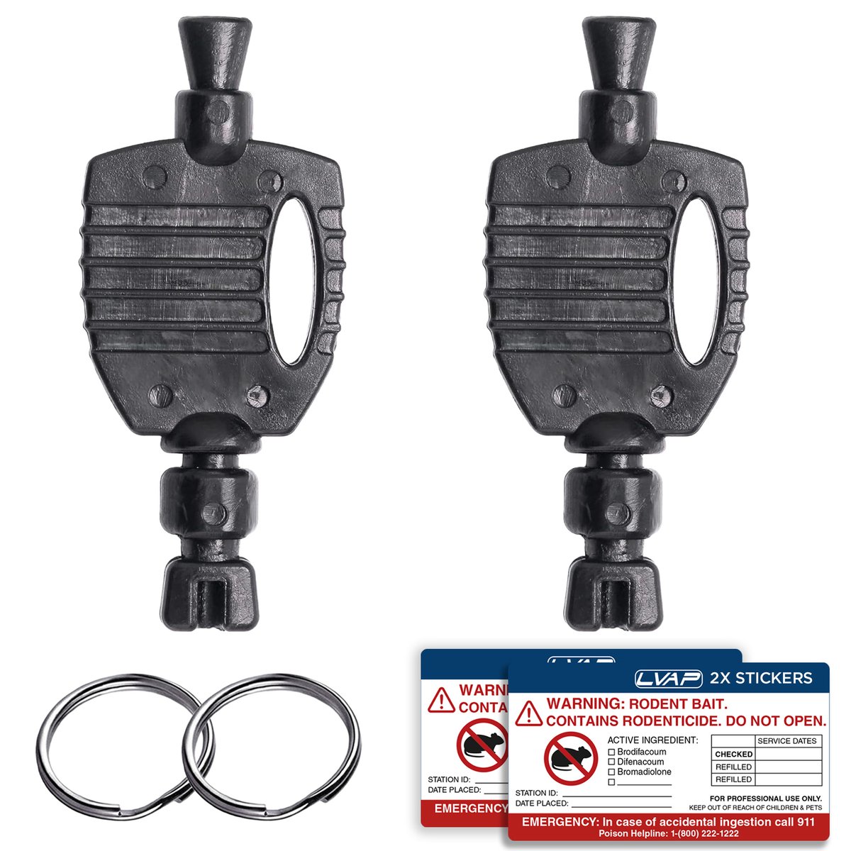 Aegis Bait Station Keys 2pc