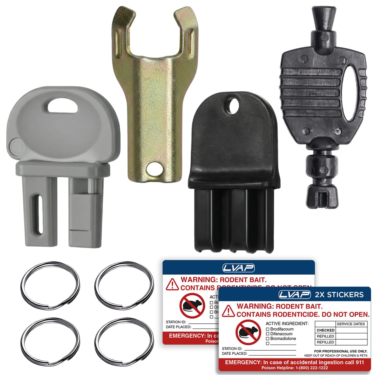 Mouse Bait Station Keys 4pc