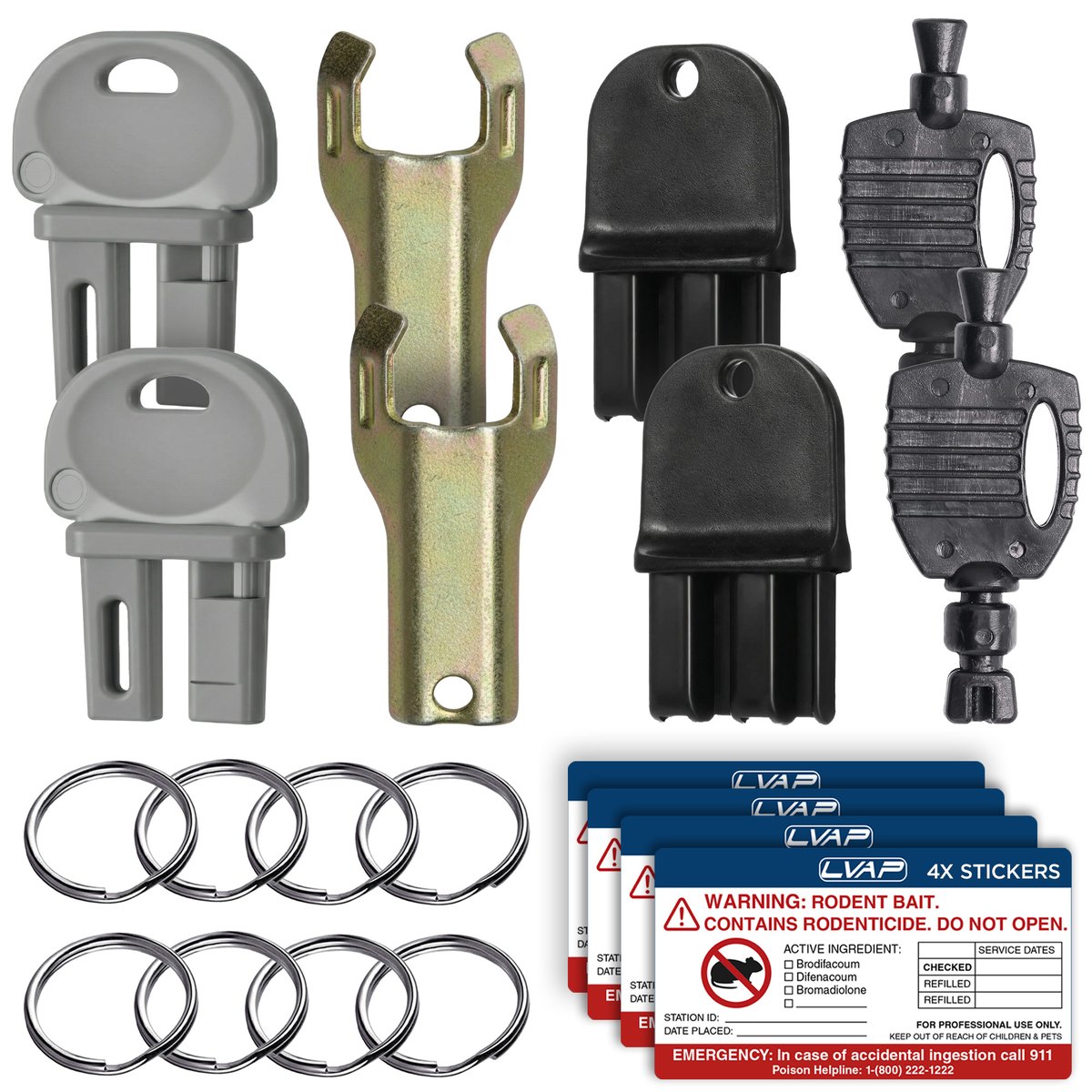 Mouse Bait Station Keys 8pc