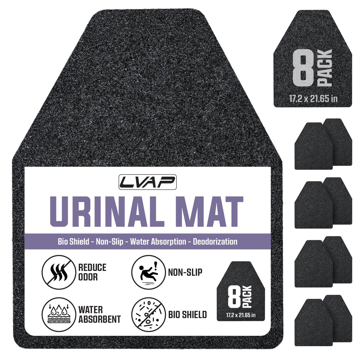 Plain Urinal Mat 8-Pack